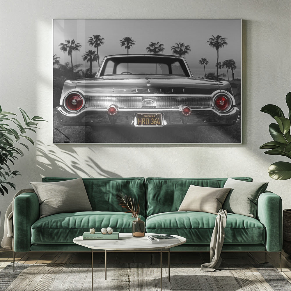 Ford Galaxie 500XL Wall Artwork In White Floating Frame
