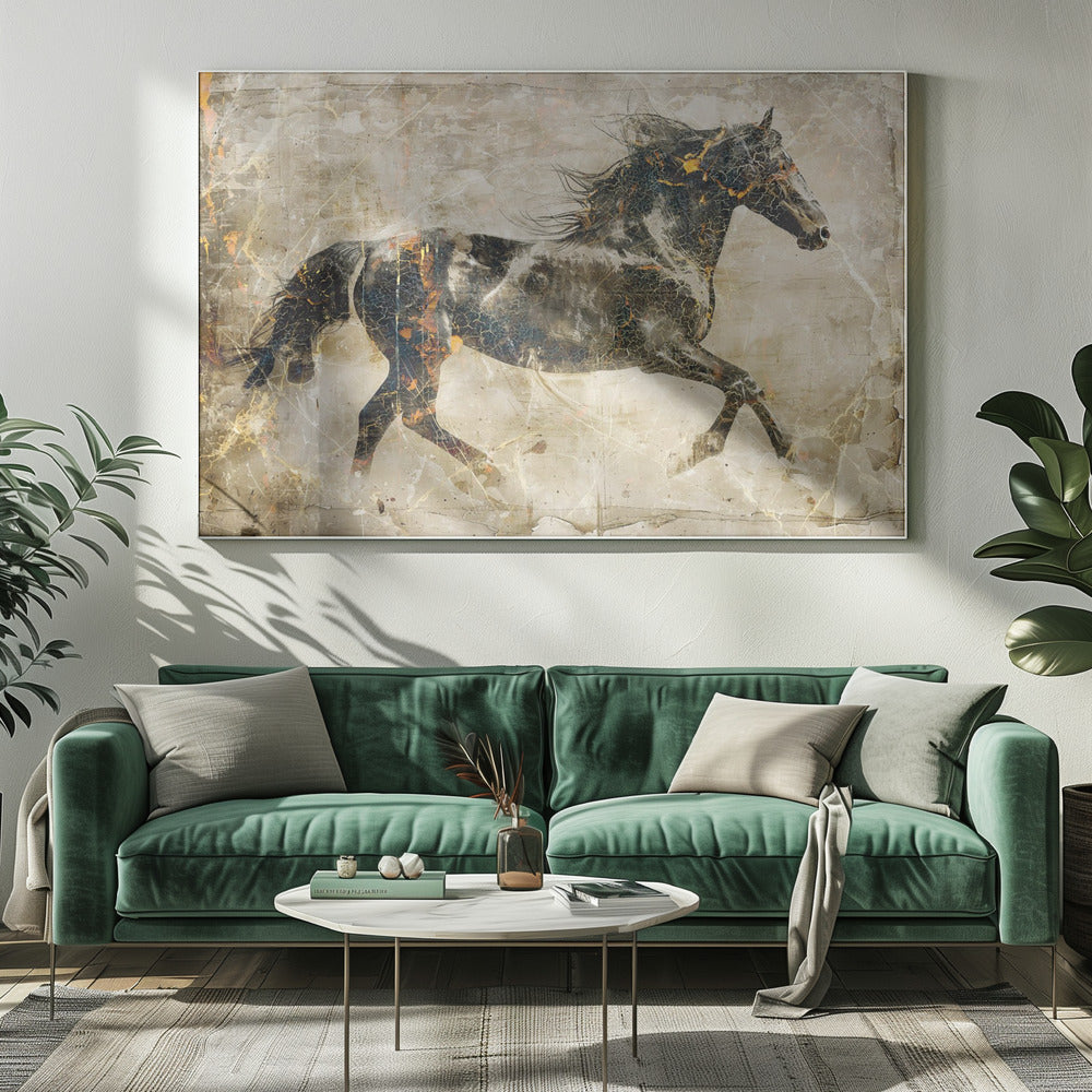 Abstract Art Canvas Print-wall-art-horse-vintage-art-illustration-03-inches