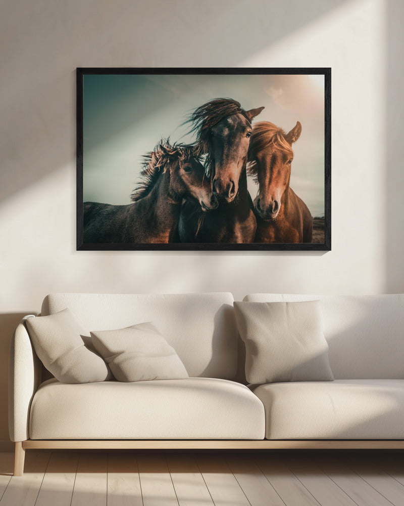 Wall art Family portrait Horses Canvas Print