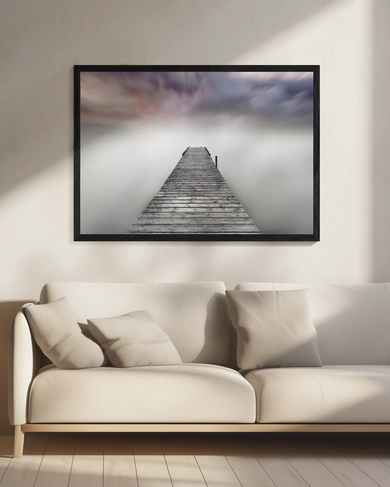 Quay Pier in Fog Wall Artwork 0