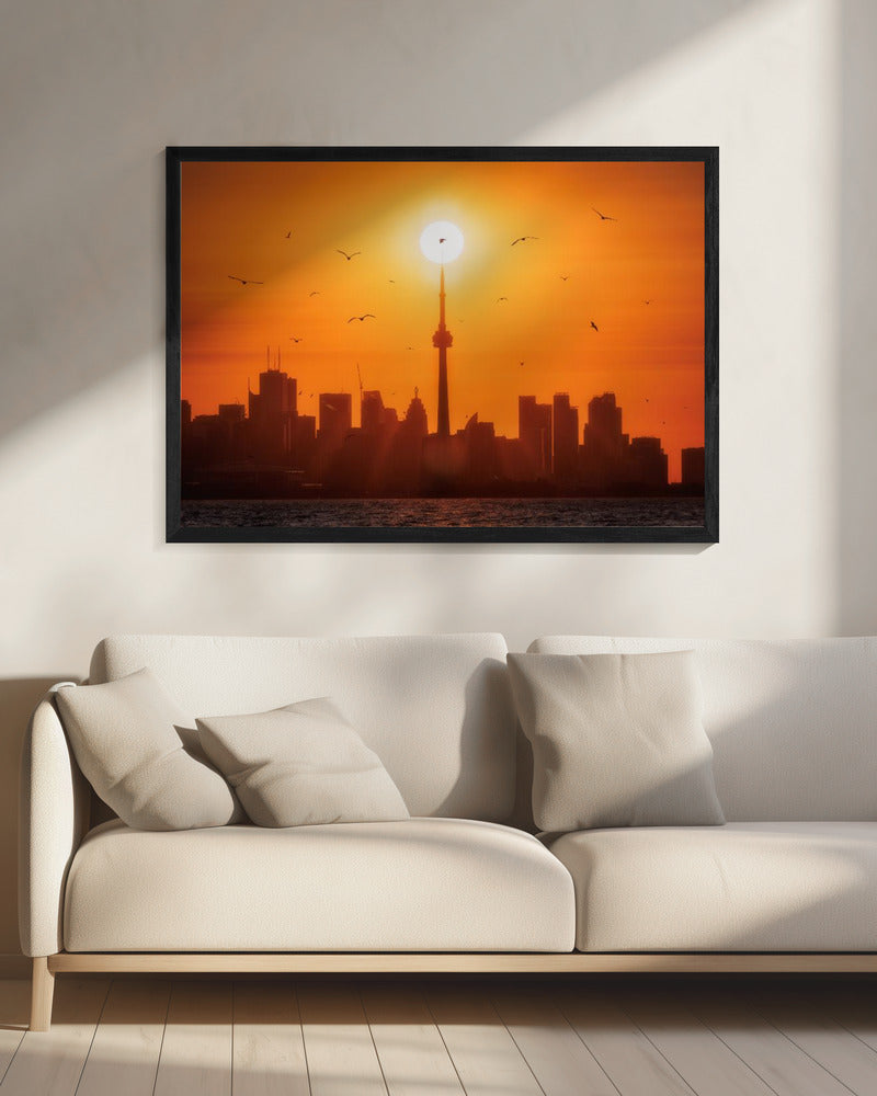 Wall art Sun Rising Behind Toronto Canvas Print