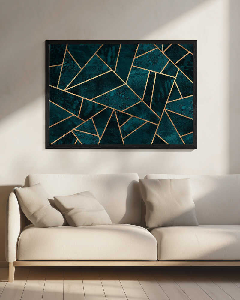 Wall art Deep Teal Stone