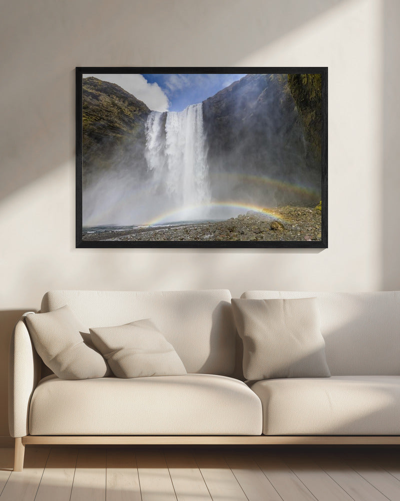 Landscape Photography Canvas Print-wall-art-iceland-skogafoss-