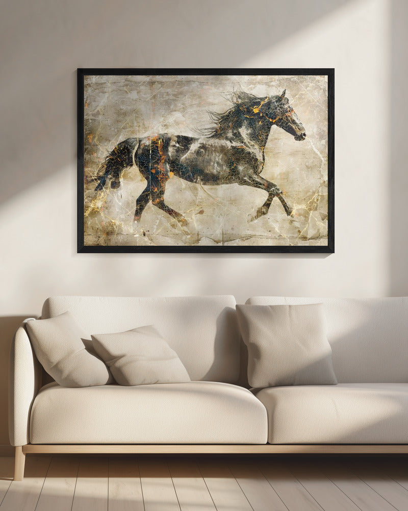 Abstract Art Canvas Print-wall-art-horse-vintage-art-illustration-03-inches