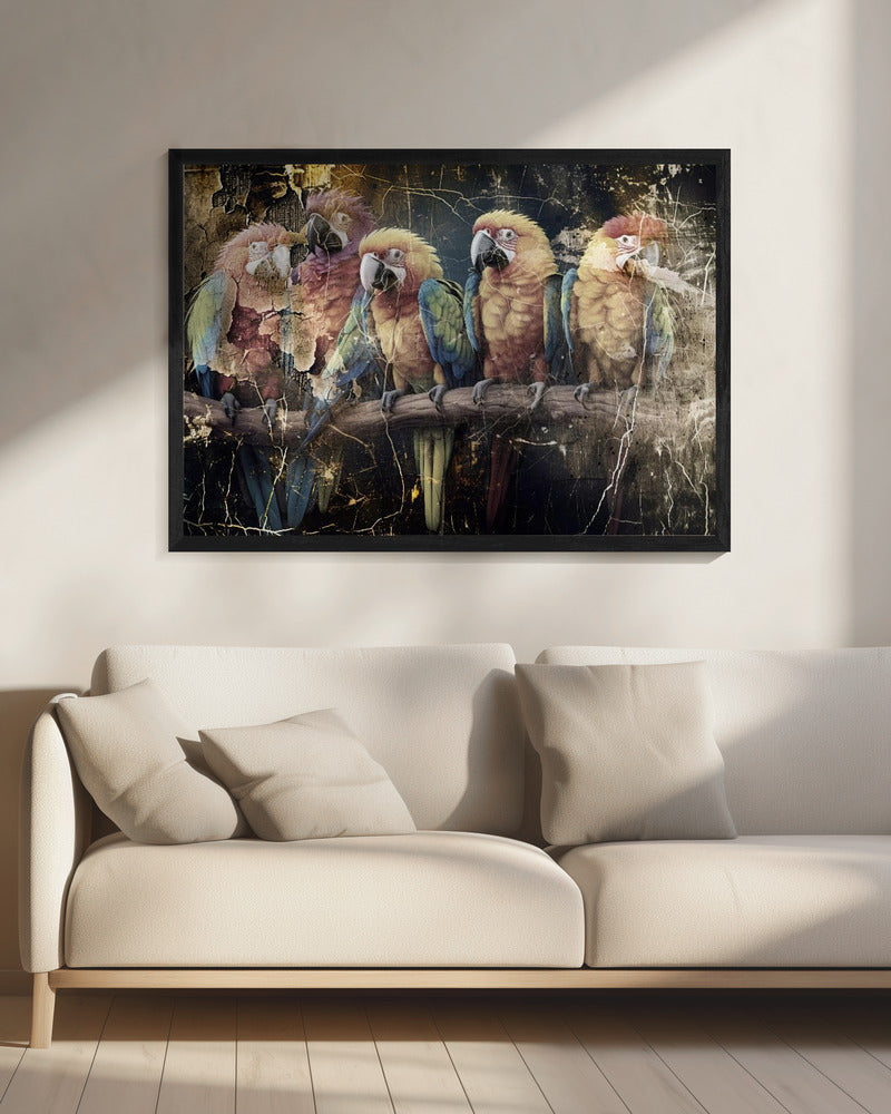 Abstract Art Canvas Print-wall-art-parrot-animal-vintage-art-illustration-wallart-10-