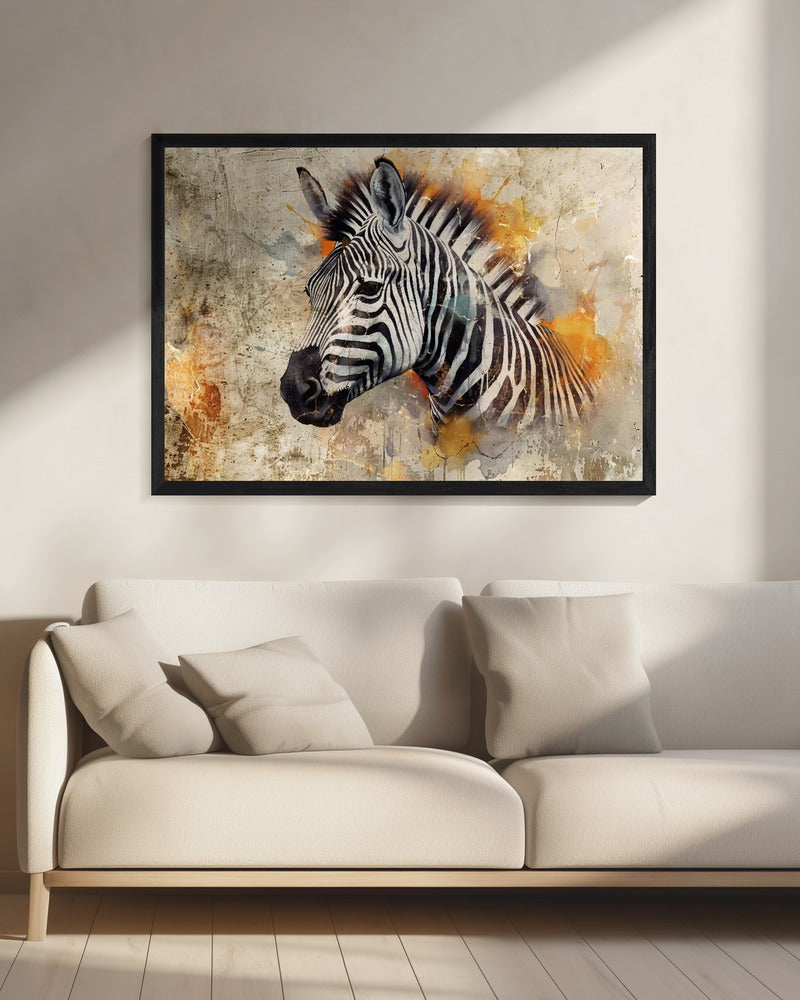 Abstract Art Canvas Print-wall-art-zebra-animal-vintage-art-illustration-wallart-06-