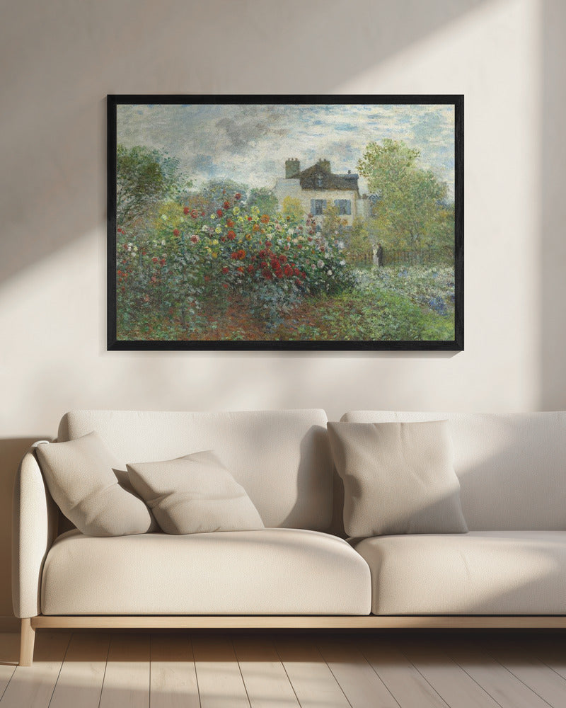 The Artist's Garden In Argenteuil, a Corner of the Garden With Dahlias (1873) Wall Artwork 0