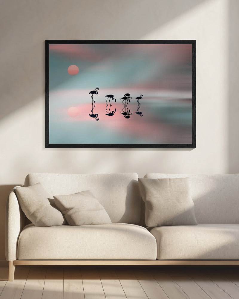 Family flamingos. Wall Artwork 0