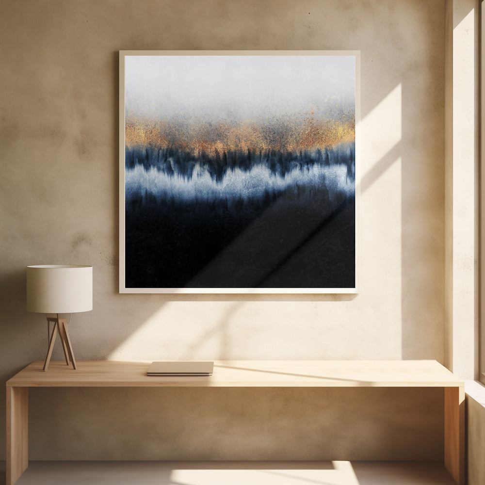 Golden Horizon Abstract Wall Artwork 0
