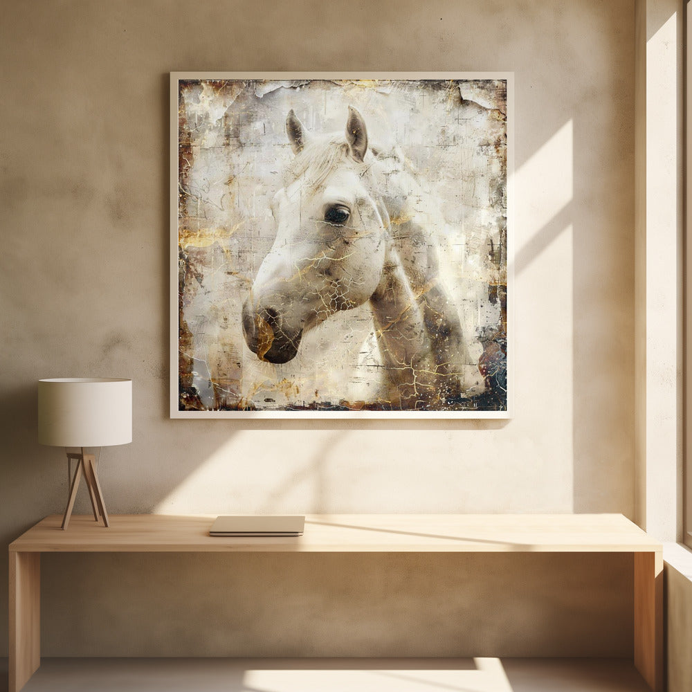 Abstract Art Canvas Print-wall-art-horse-vintage-art-illustration-02-inches