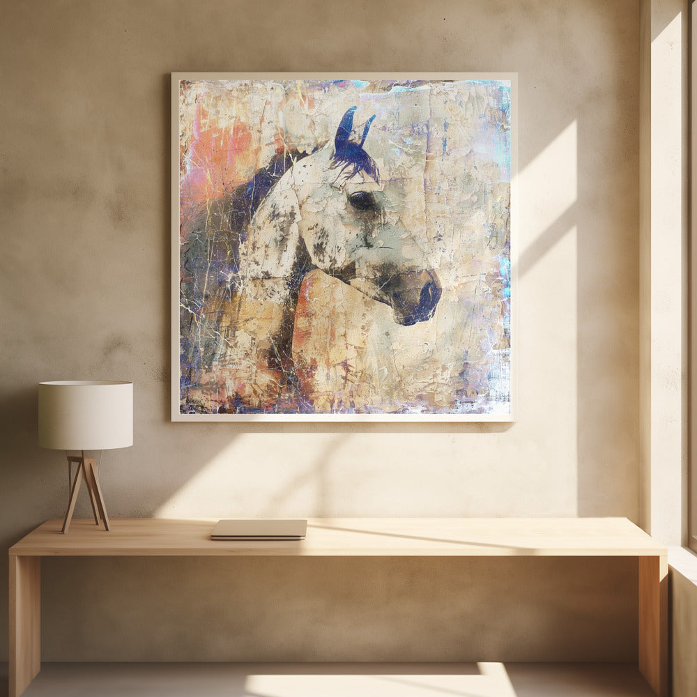 Abstract Art Canvas Print-wall-art-horse-vintage-art-illustration-04-inches