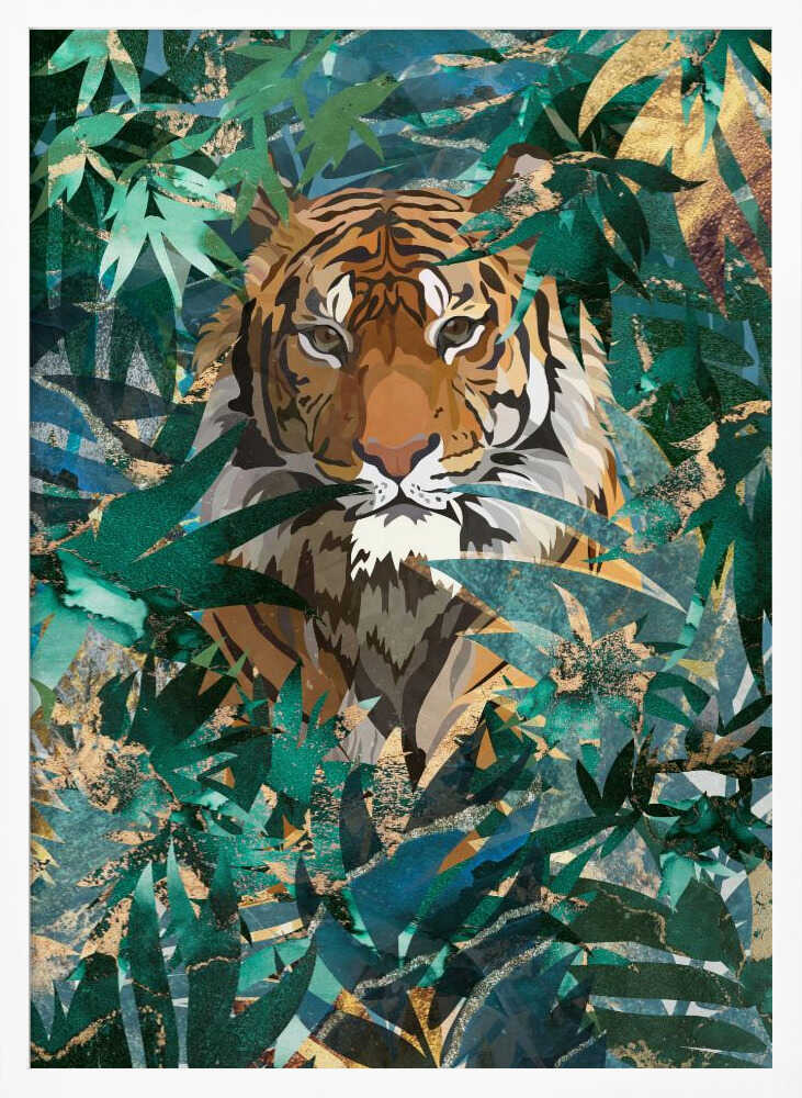 Wall art Tiger in the jungle 2