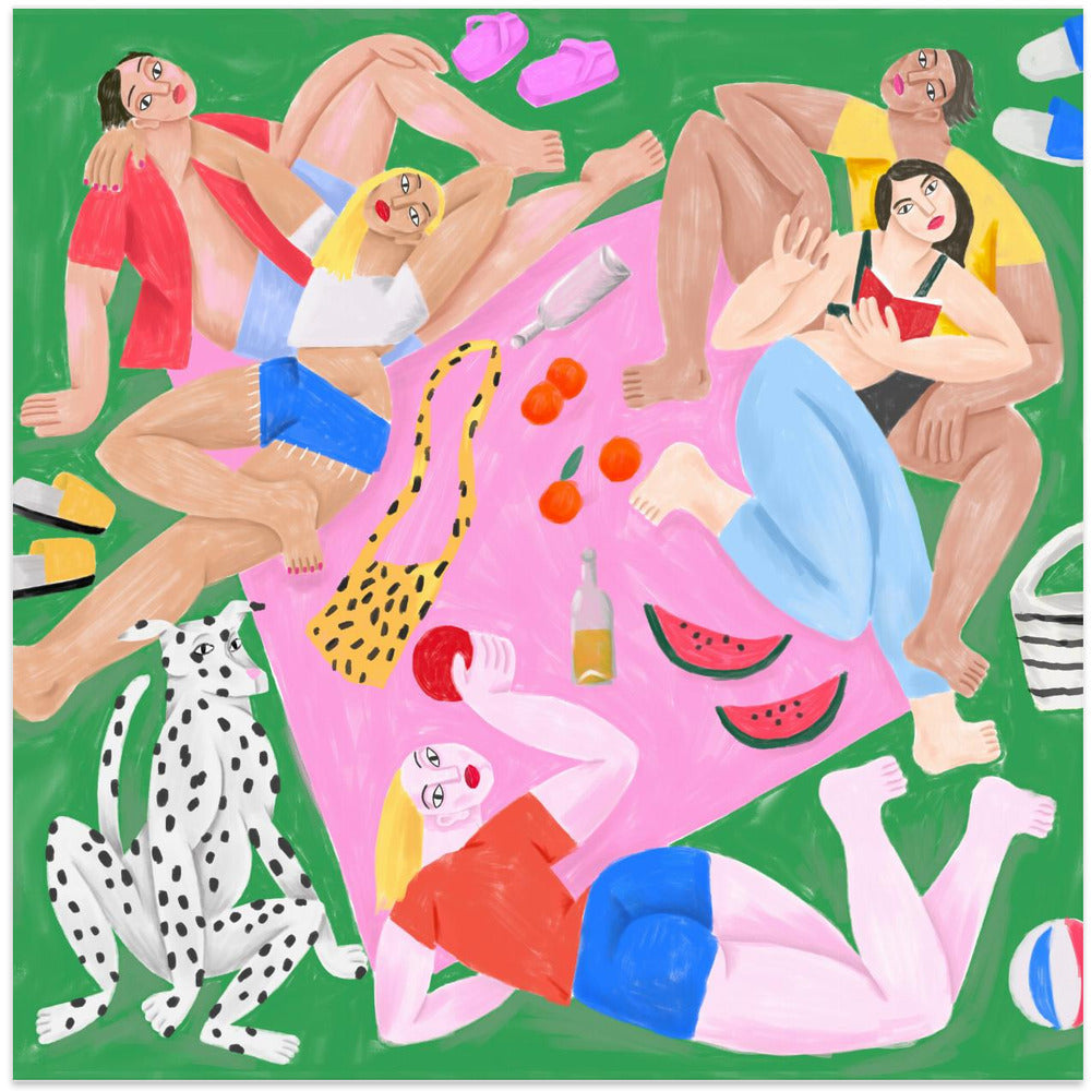 Sur L Herbe Wall Artwork In White Floating Frame