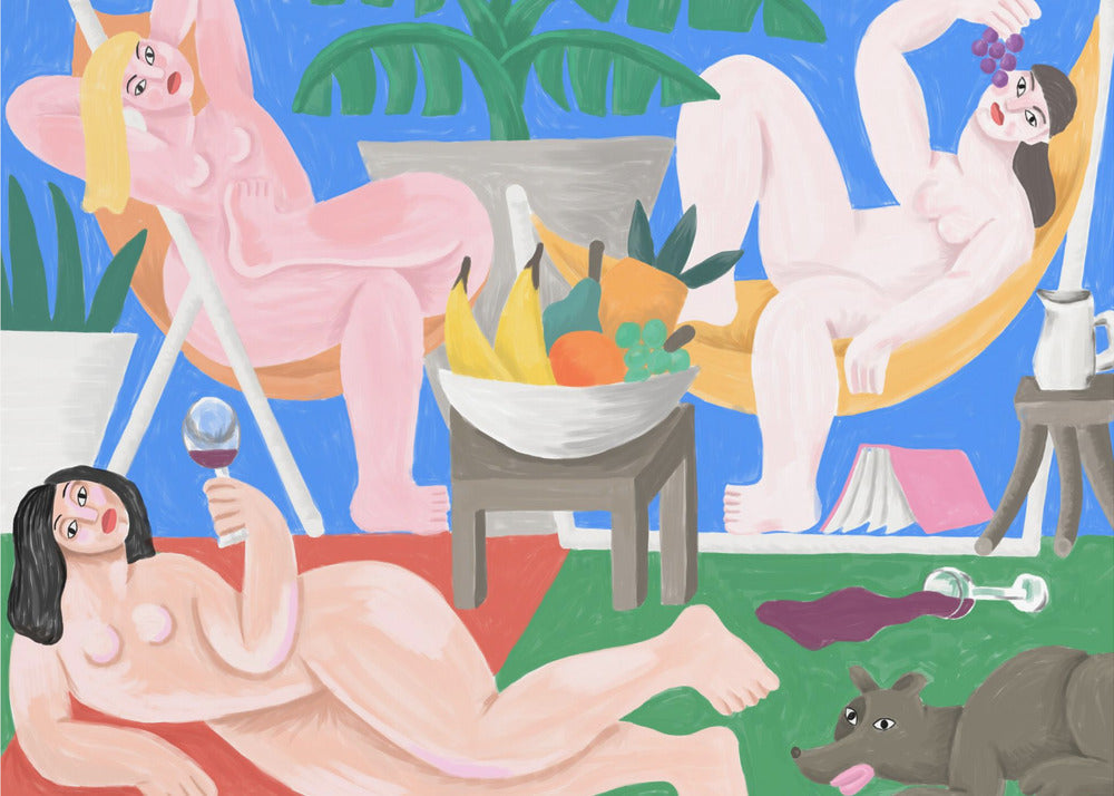 Le Pique Nique Wall Artwork In Black Floating Frame