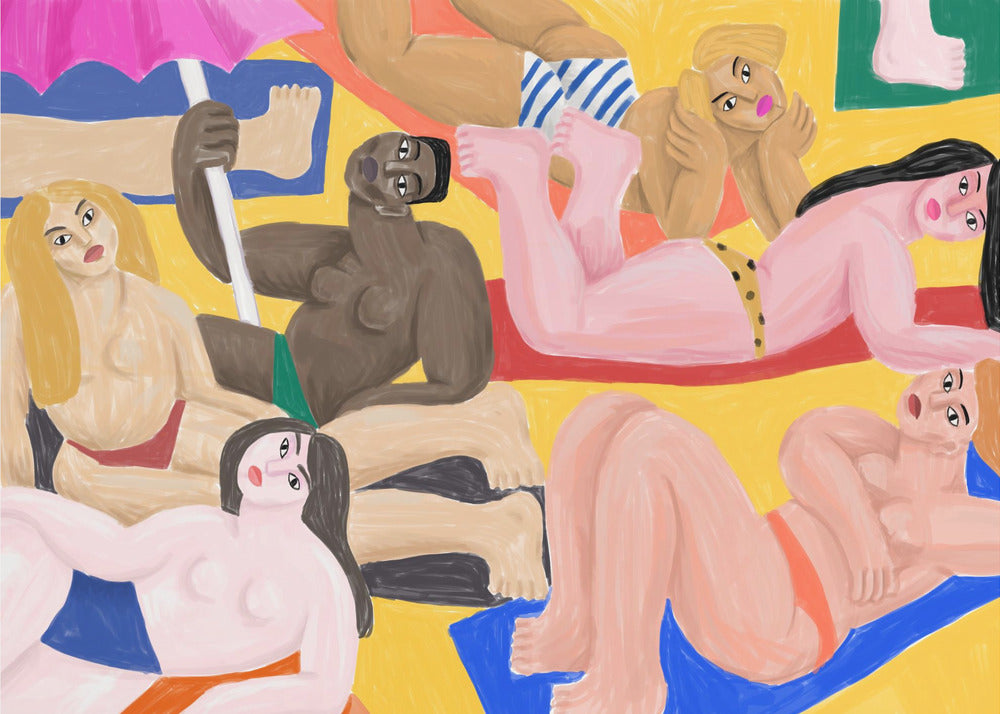 La Plage Wall Artwork In Black Floating Frame