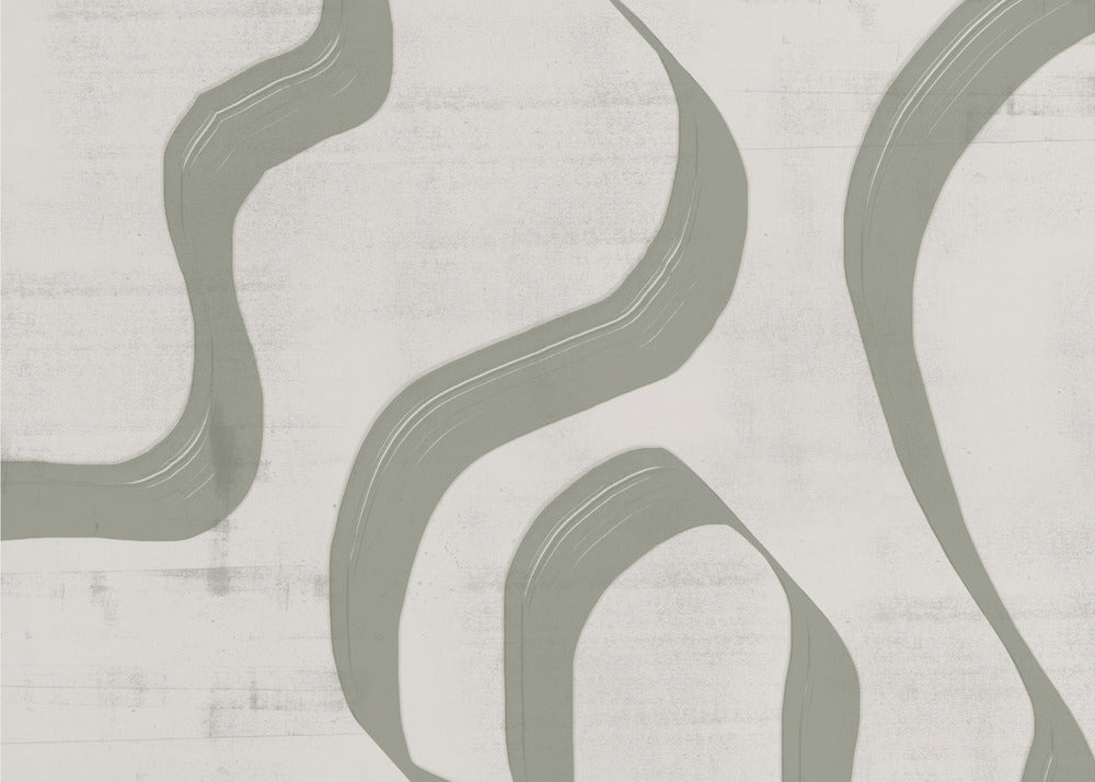 Abstract Art Canvas Print-wall-art-green-waves-no-2-48X36inches