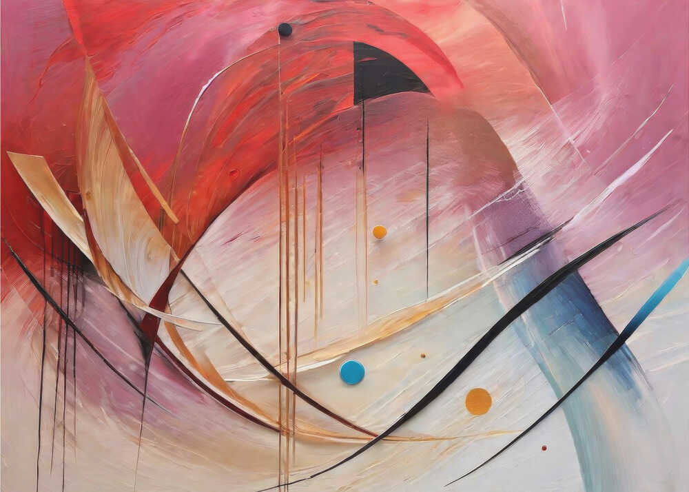 Wall art Vibrant Swirls and Curves