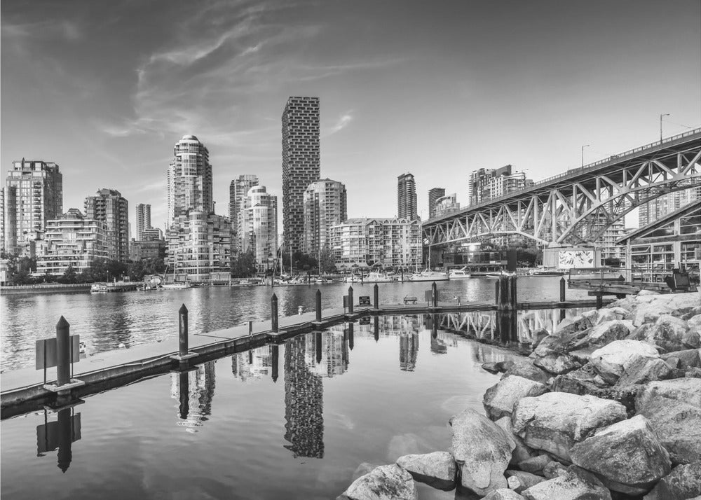 Wall art Vancouver Impression of Granville Island | Monochrome
