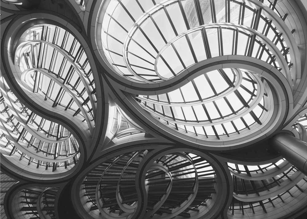 Wall art geometric entrance