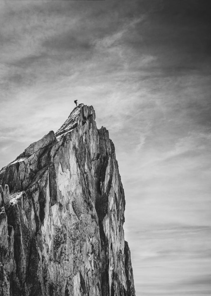 Balancing between Earth and Sky Wall Artwork In Black Floating Frame