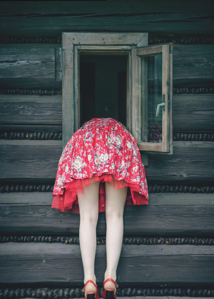 Getting out - getting in Wall Artwork In Black Floating Frame