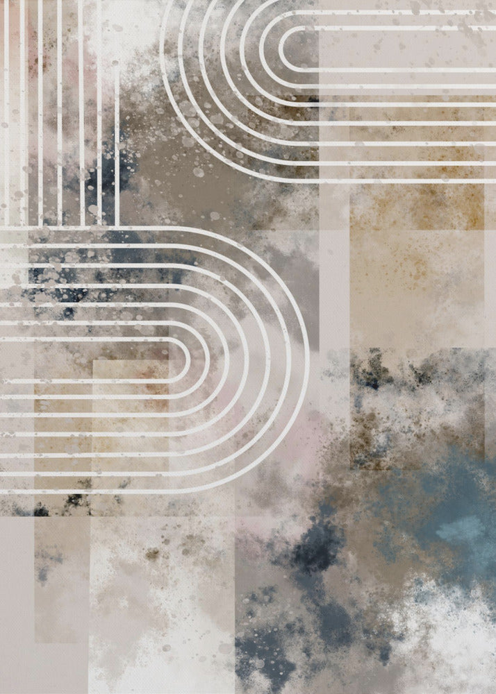 Archs Splash Wall Artwork In Black Floating Frame