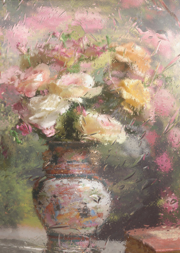 Still life with flowers Wall Artwork In Black Floating Frame