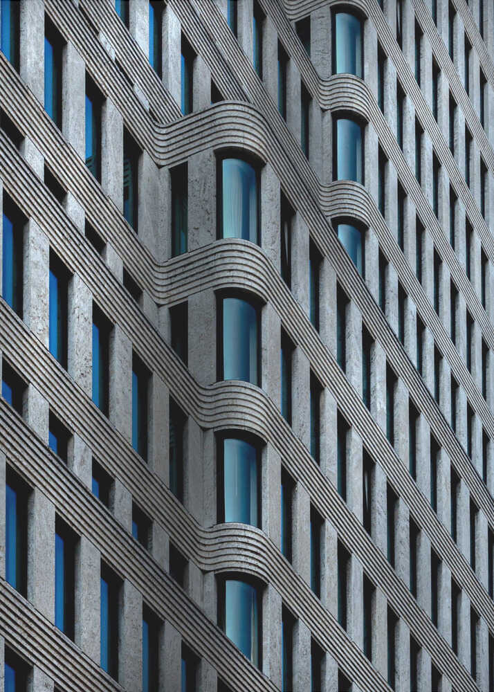curvaceous facade – cityscape wall art, artwork product view