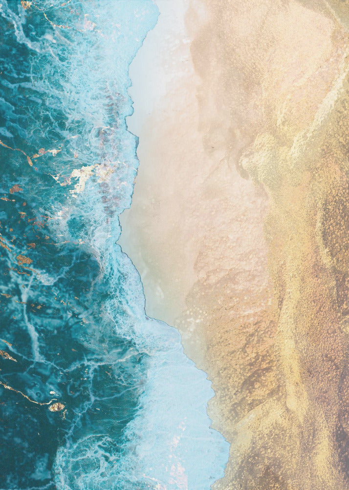 Gold beach Wall Artwork Gallery Wrapped (Ready to Hang)