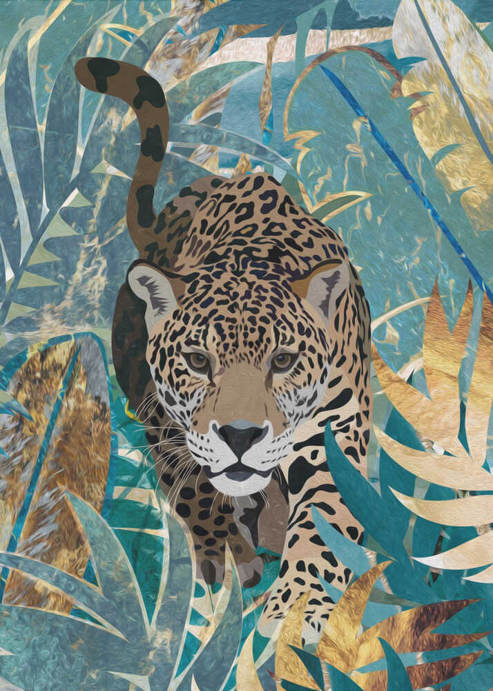 Wall art Jaguar Jungle 2
