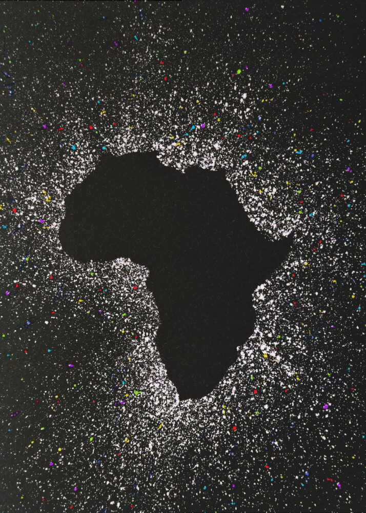 Wall art African eclipse effect