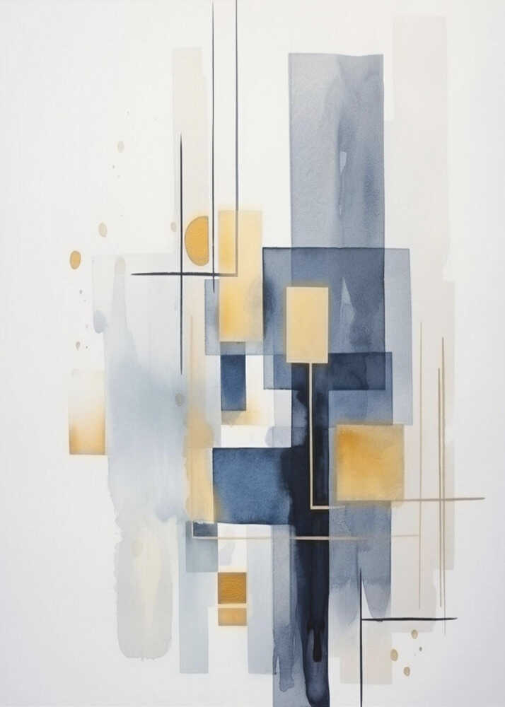 Wall art Blue Geometric 1