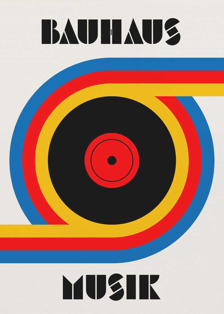 Bauhaus Musik Vinyl – abstract wall art, artwork product view