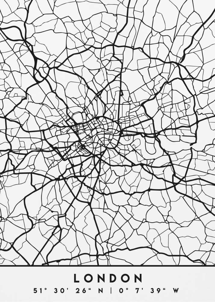 Wall art Black Maps 41