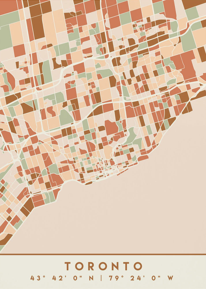 Wall art Black Maps Earth Tones 89 Canvas