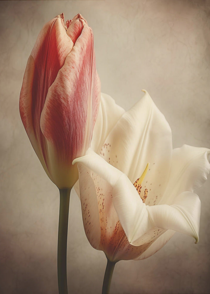 Vintage Flowers 3 Wall Artwork Gallery Wrapped (Ready to Hang)