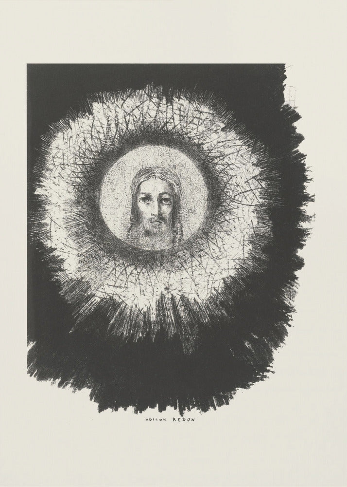 Abstract Art Canvas Print-wall-art-and-the-face-of-christ-shone-in-the-disk-of-the-sun-24X36