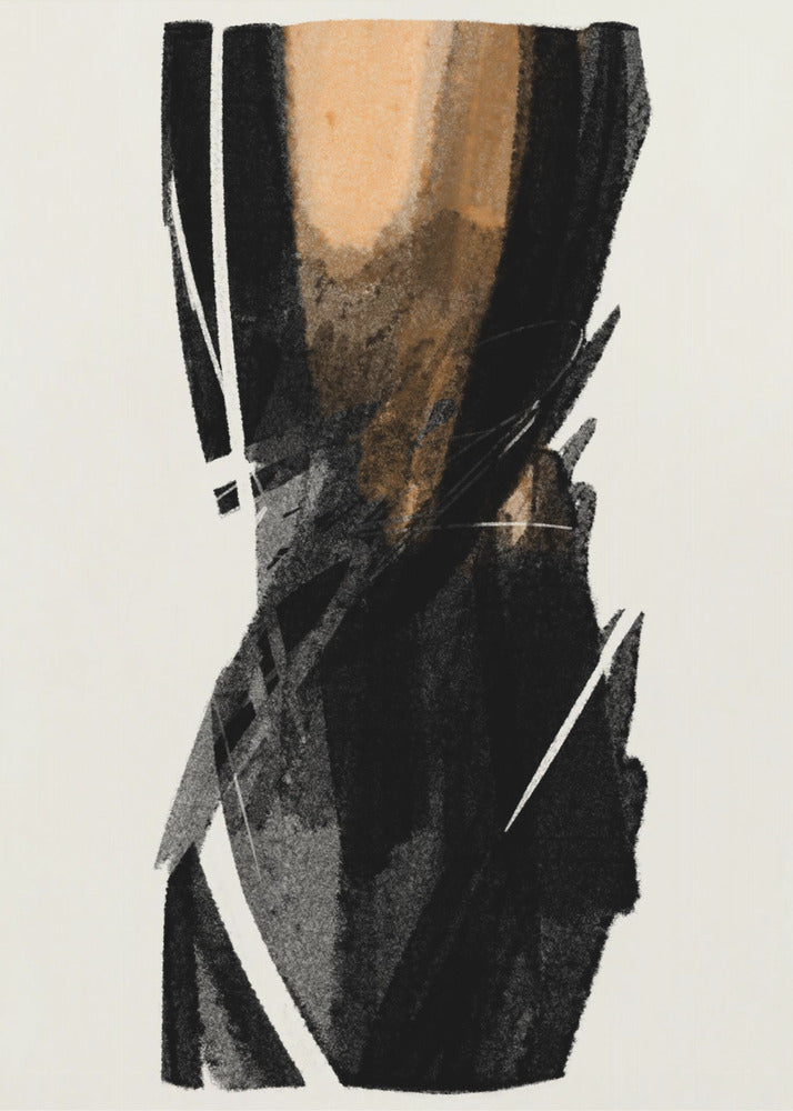 Wall art Black Figure On Neutral Background 3