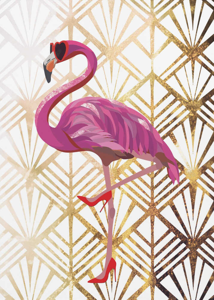 Wall art Flamingo Art Deco