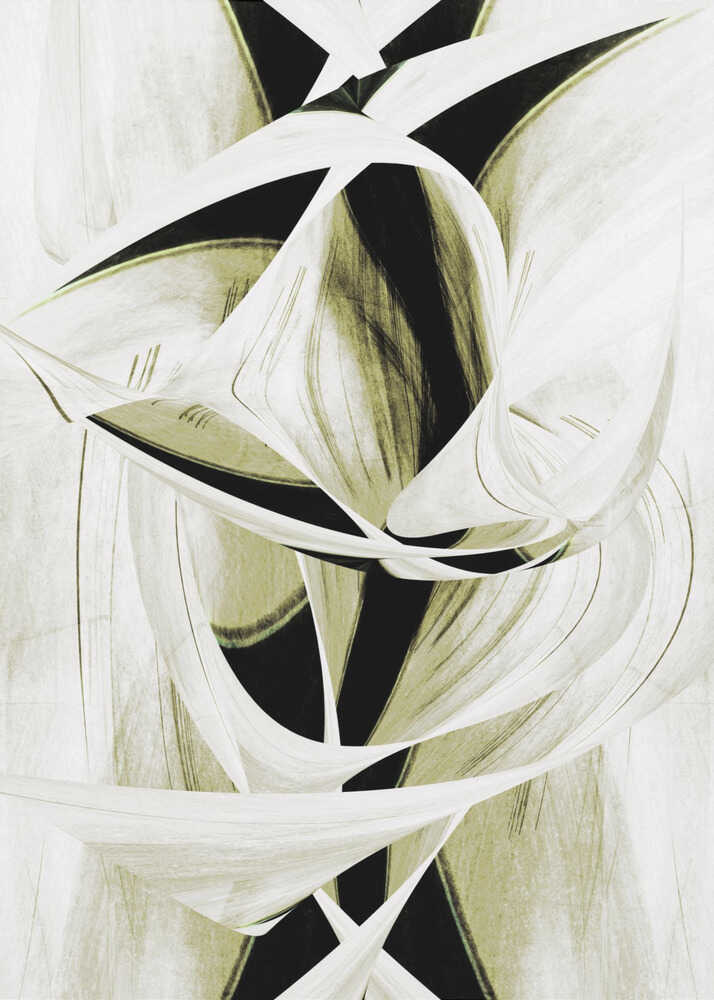 Wall art Intertwined Shapes And Monochromatic Tones