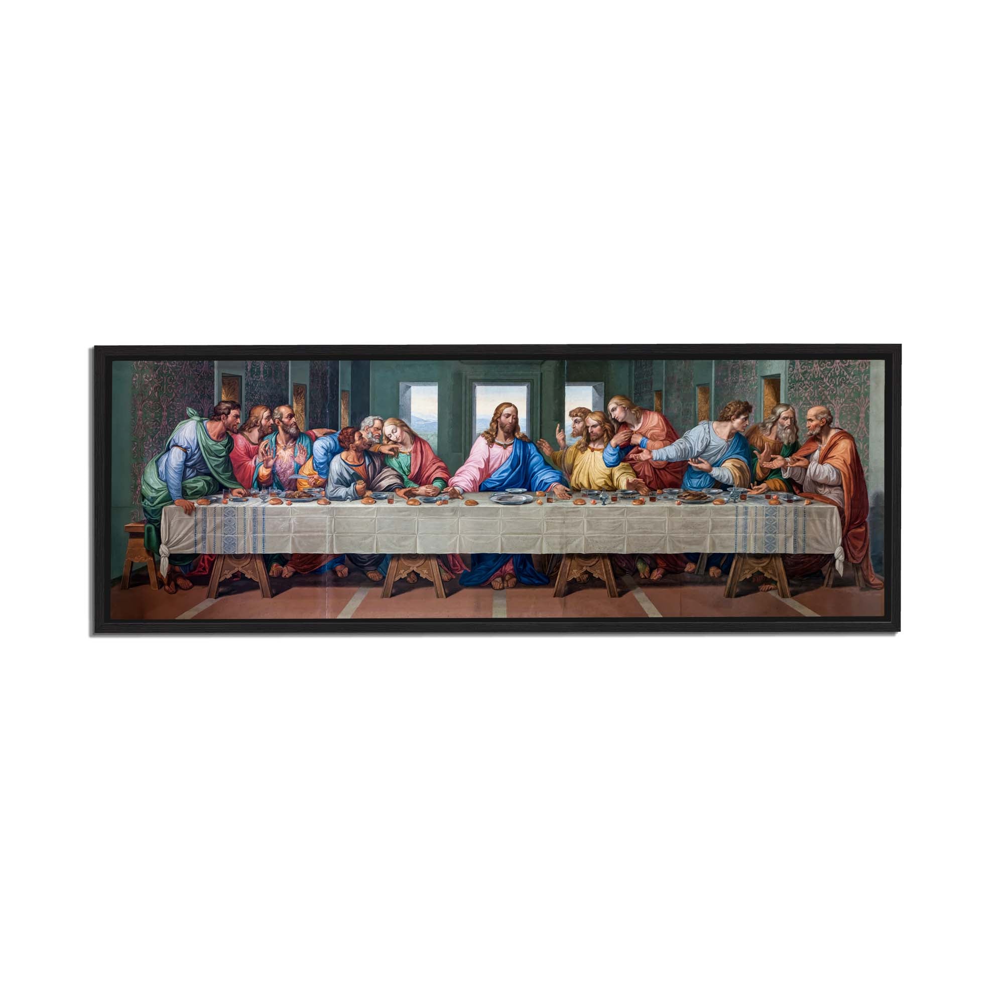 Sample Last Supper in Black Floating Frame