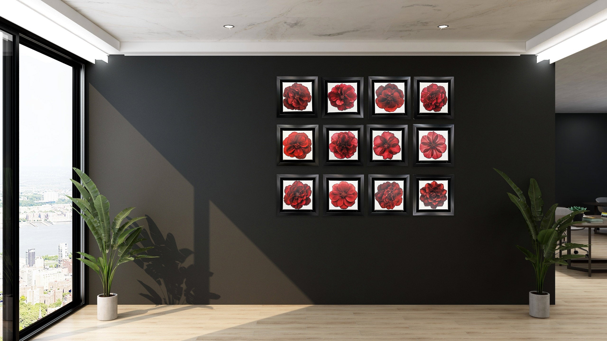 Set of 12 Mini Framed Fine Art Canvases