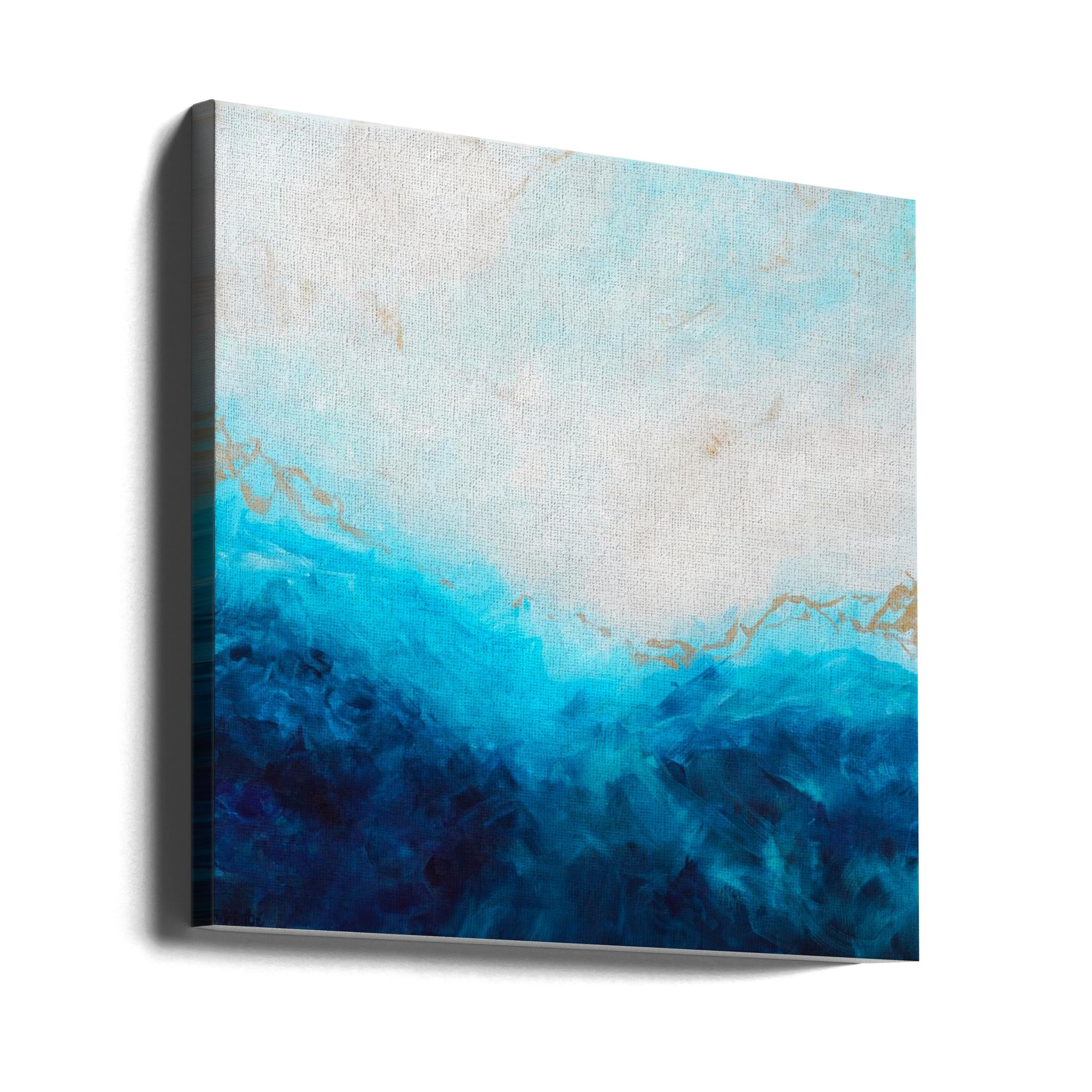 Wall art Blue Sea, golden Sunlight 1 Abstract