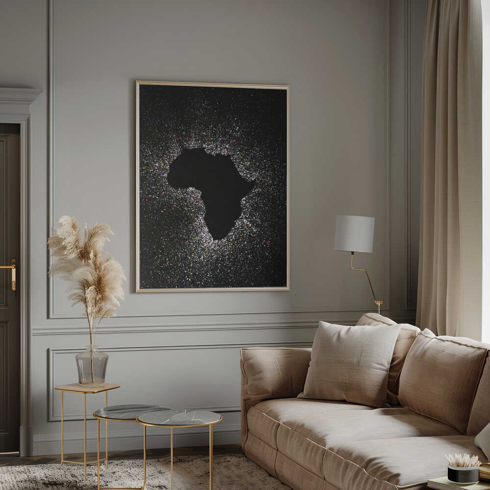 Wall art African eclipse effect