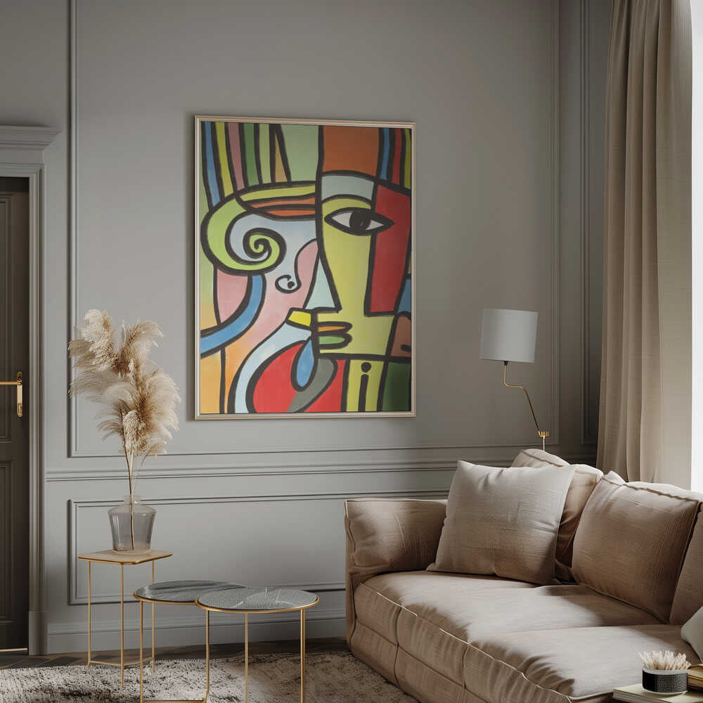 Wall art Colorful Geometric Shapes And Bold Lines