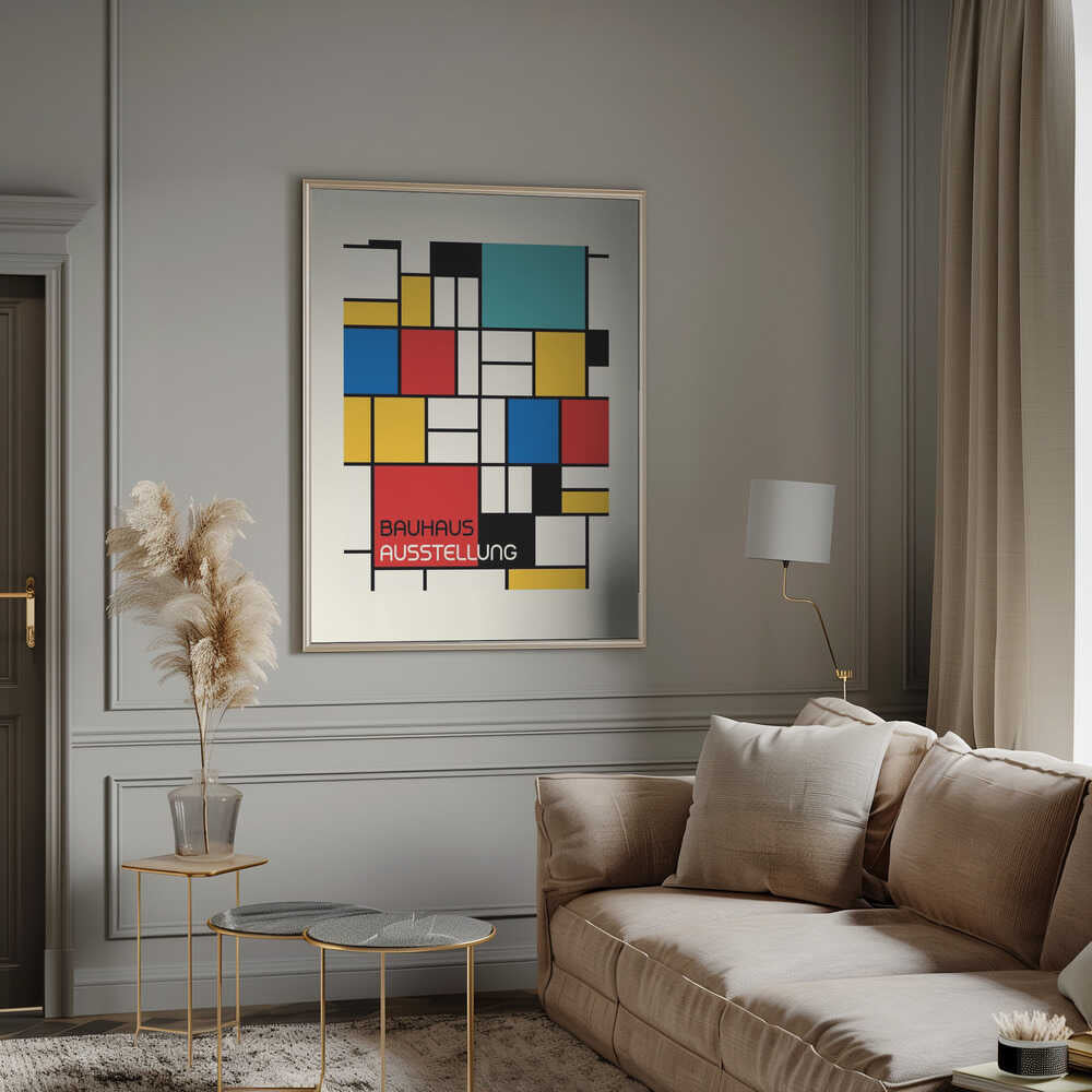 Wall art Bauhaus Geometric Design Retro