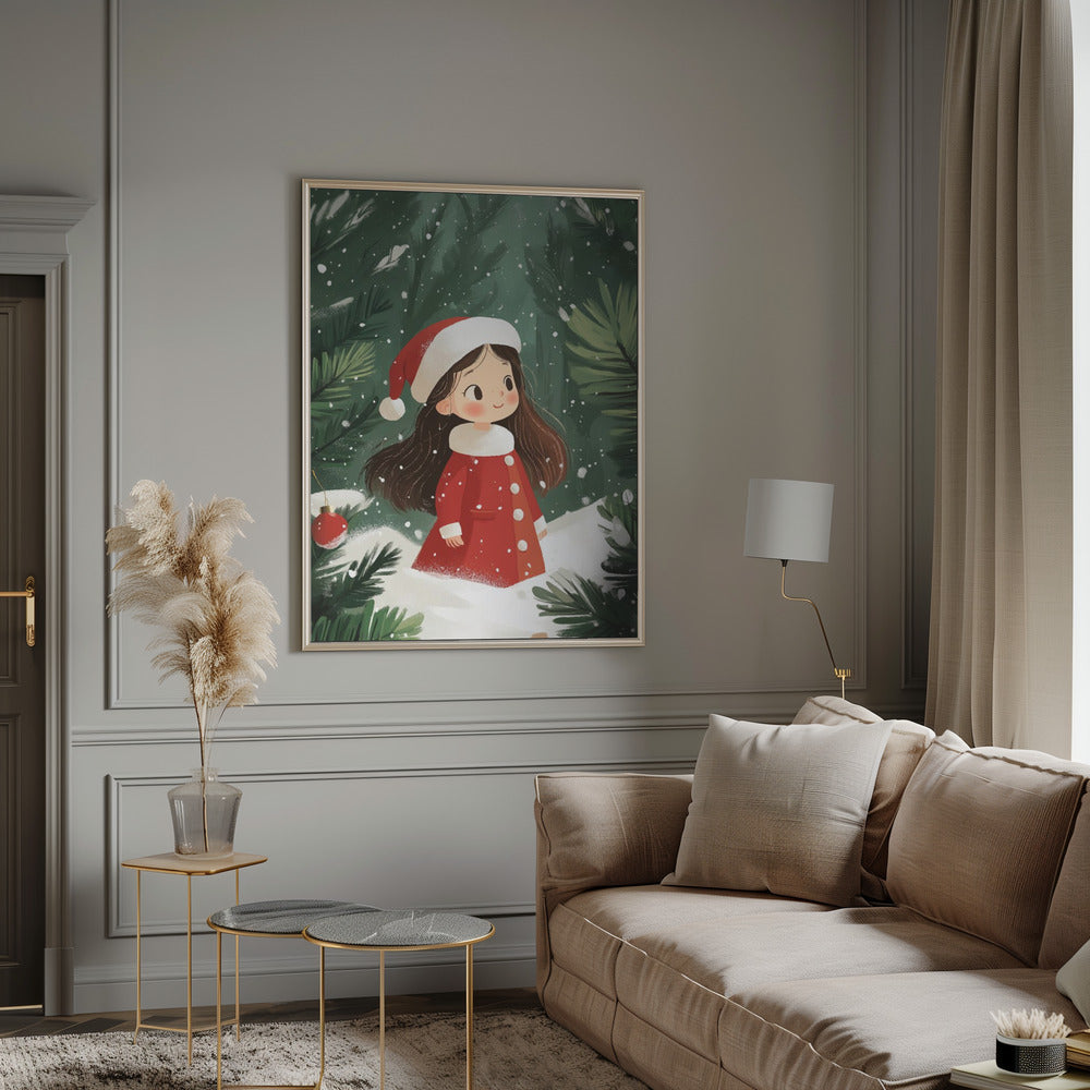 Wall art Christmas Girl