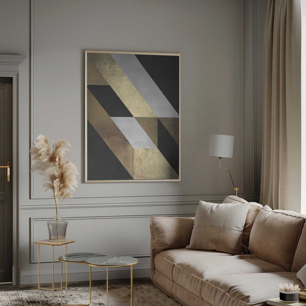 Wall art Geometric Gold Flow