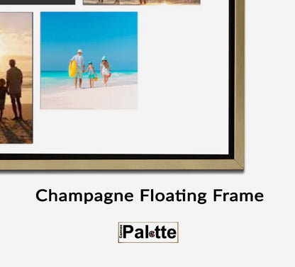 Example of a champagne floating border for canvas printed on Canvas Palette
