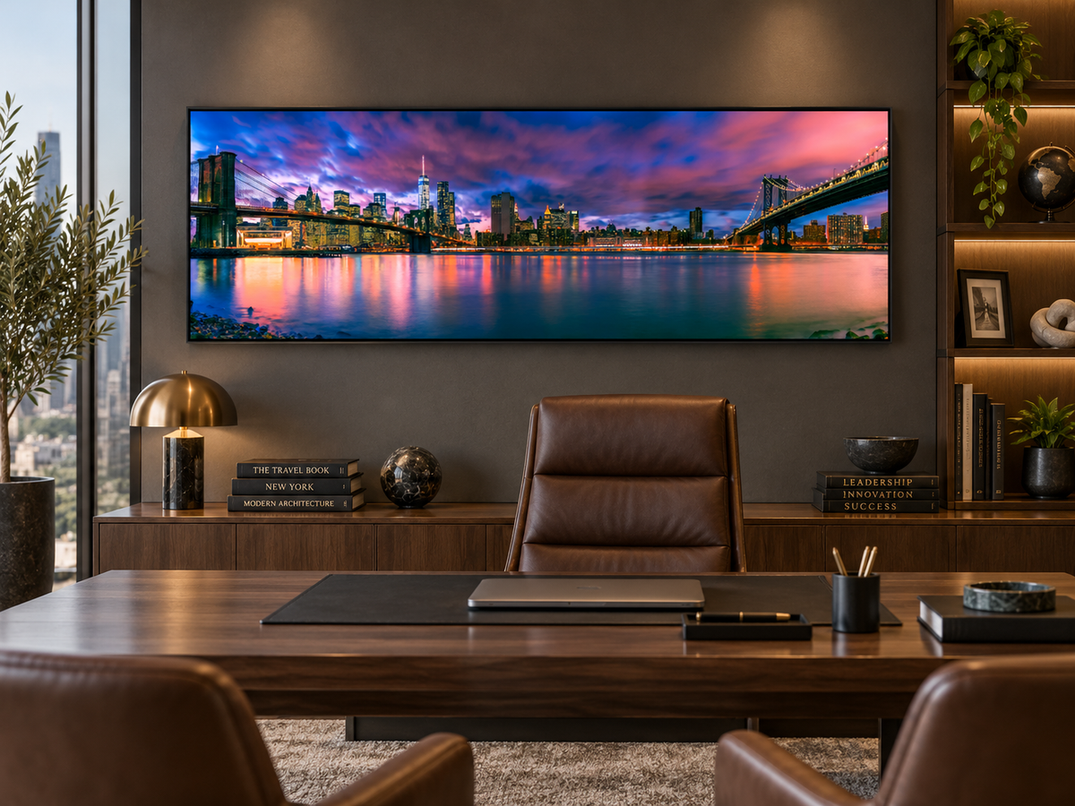 East River & Brooklyn Bridge – cityscape wall art, additional artwork view 8